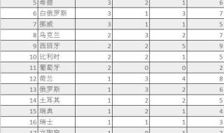 2018年平昌冬季奥运会中国金牌 2018奥运会奖牌榜排名